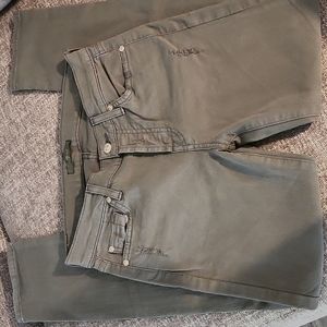 7 for all mankind camo green mid rise jeans